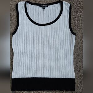 Cable & Gauge Women's Striped Knit Sweater Top Sz Medium Like New Preppy Y2K